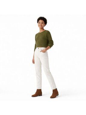 2/$30 Gap Kids 90s Size 16 Original Straight Jeans Slim Cream Cotton Blend